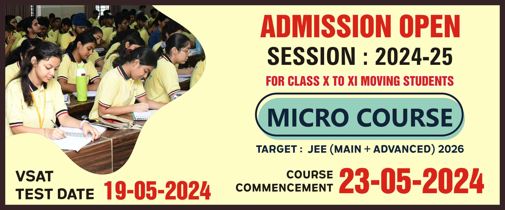 MICRO COURSE for Class 10 to 11 moving JEE Aspirants